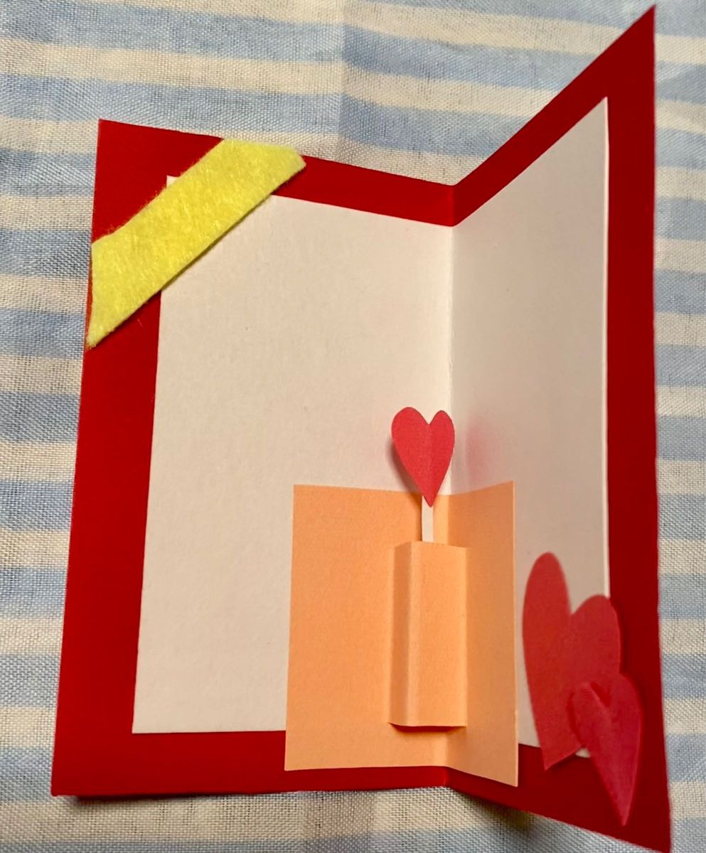 メッセージカード プレゼント サプライズ カード 誕生日 バレンタイン イベント 手作り ハンドメイド ハート リボン 母の日