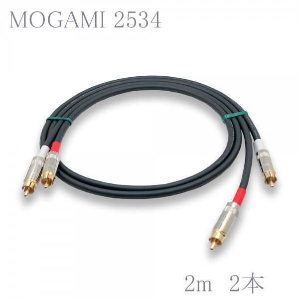 [ бесплатная доставка ]MOGAMI( Moga mi)2534 RCA аудио линия кабель RCA кабель 2 шт. комплект ( черный, 2m) ①
