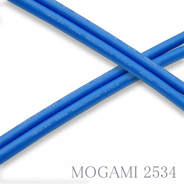 【送料無(wú)料】MOGAMI(モガミ)2534 RCAオーディオラインケーブル RCAケーブル ２本セット (ブルー, 2m)　②