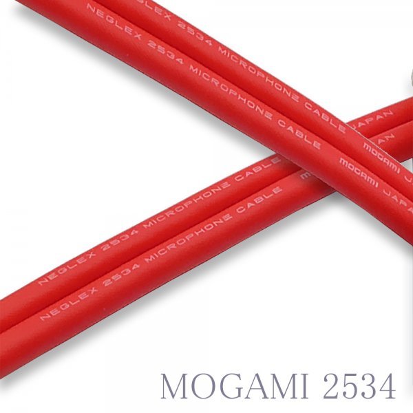 【送料無料】MOGAMI(モガミ)2534 RCAオーディオラインケーブル ２本セット REAN（NEUTRIK）NYS373 (レッド, 25cm)　②_画像2