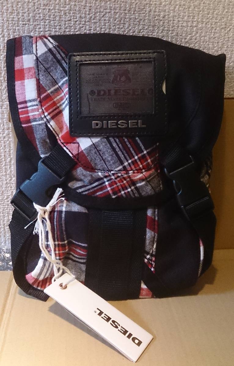 00s DIESEL ディーゼル ショルダーバッグ チェック柄※未使用品/商品タグ付き/デッドストック/2000年代前半のプロダクト/入手困難/稀少品