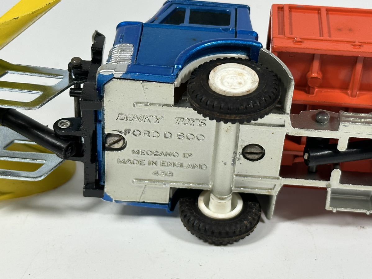 (s047) DINKY TOYS FORD D.800 SNOW PLOUGH AND TIPPER TRUCK 439 ディンキー ミニカー 当時物_画像7