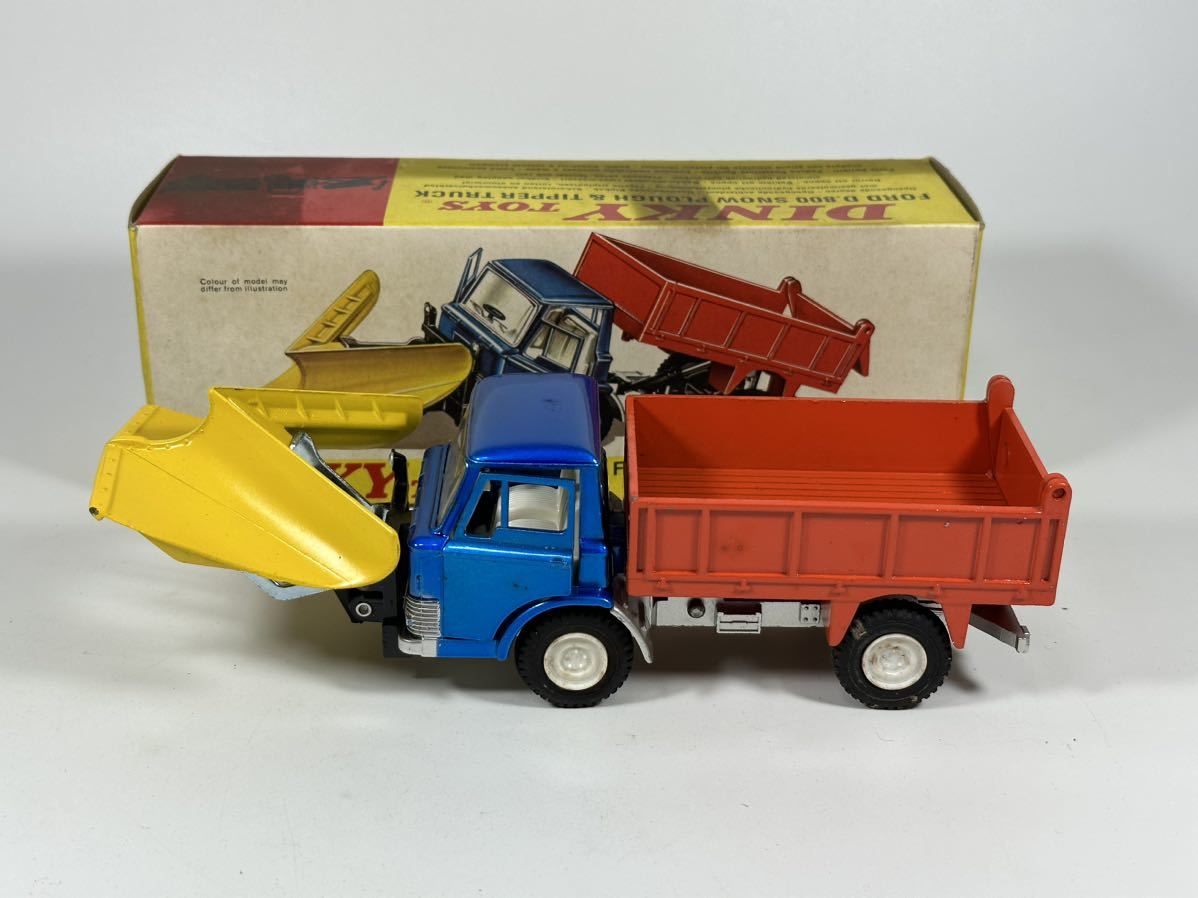 (s047) DINKY TOYS FORD D.800 SNOW PLOUGH AND TIPPER TRUCK 439 ディンキー ミニカー 当時物_画像1