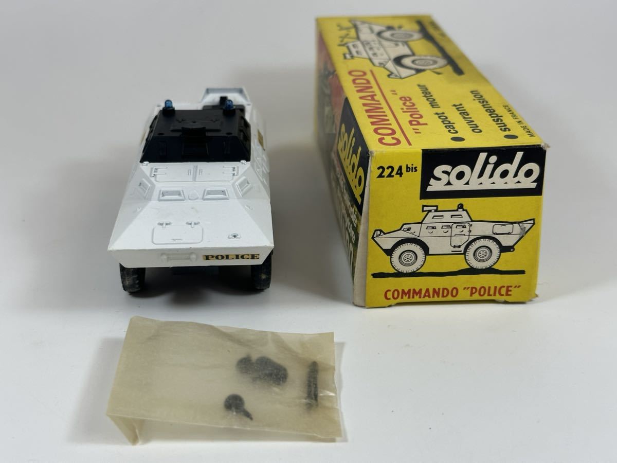 (s026) solido COMMANDO Police 224bis ソリド ミニカー 戦車 当時物_画像4