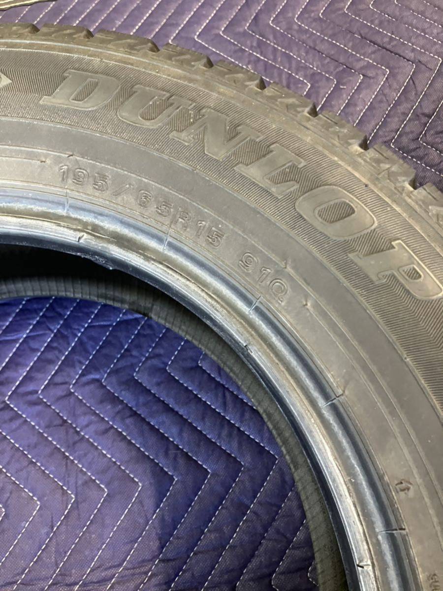 DUNLOP バリ溝 7部山 195/65R15 2本 WM02 残溝約7.0㎜ 屋内保管 プリウス プレミオ ノア ヴォクシー ヤリス カローラ ステップワゴン ①_画像5