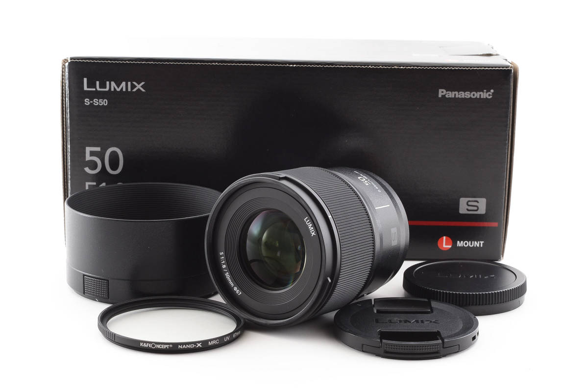 ★☆ ほぼ新品！ Panasonic パナソニック LUMIX S 50mm F1.8 S-S50 箱付 単焦点レンズ ★☆_画像1