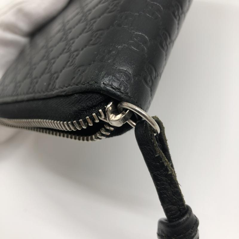 【中古】GUCCI マイクロGG オーガナイザーラウンドウォレット 391465 グッチ 長財布 ブラック[240024438512]_画像9