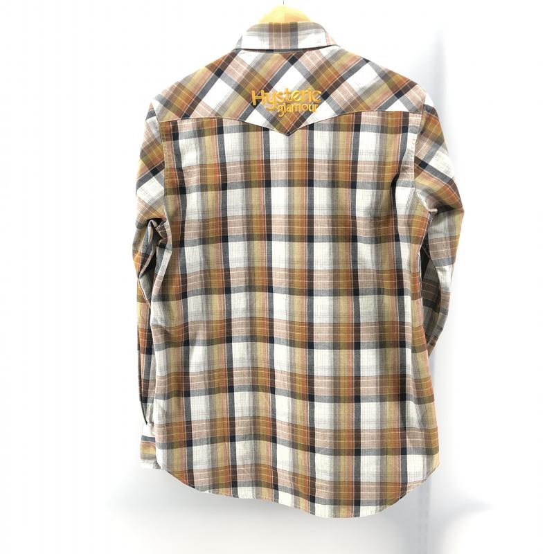 [ used ]HYSTERIC GLAMOUR lame check western shirt Brown size S 02331AH03 Hysteric Glamour [240024440891]