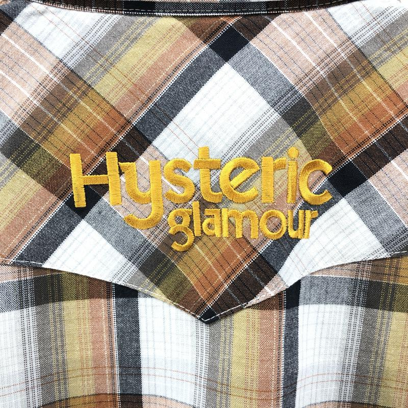 [ used ]HYSTERIC GLAMOUR lame check western shirt Brown size S 02331AH03 Hysteric Glamour [240024440891]