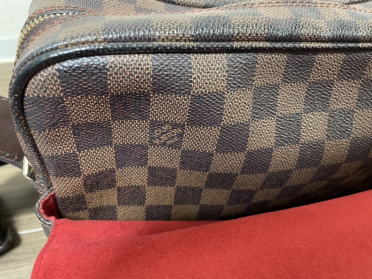 ルイヴィトン LOUIS VUITTON ダミエ ナヴィグリオ N45255 ショルダーバッグ 斜め掛けメンズ・レディース ダミエブラウン系カラー　_画像8