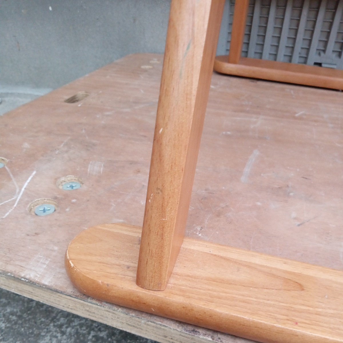澤田木工所　リトルウッド　折りたたみ式　木製ハイチェア　ベビーチェア 子供椅子 テーブル付　_画像8