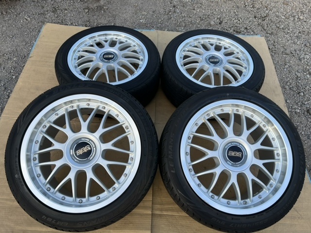 ホイール付タイヤ４本セット BBS RS FORGED 17×9J+48 17×8J+42 PCD114.3 RS734 255/40/17 235/45/17 DUNLOP 2021年製 ほぼ新品タイヤ_画像4