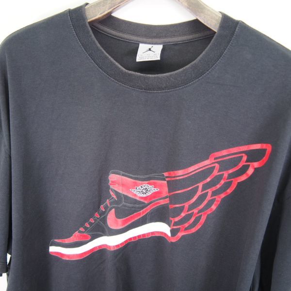 ナイキ エアジョーダン NIKE AIR JORDAN 1 半袖プリントTシャツ(XL)ブラック_画像2