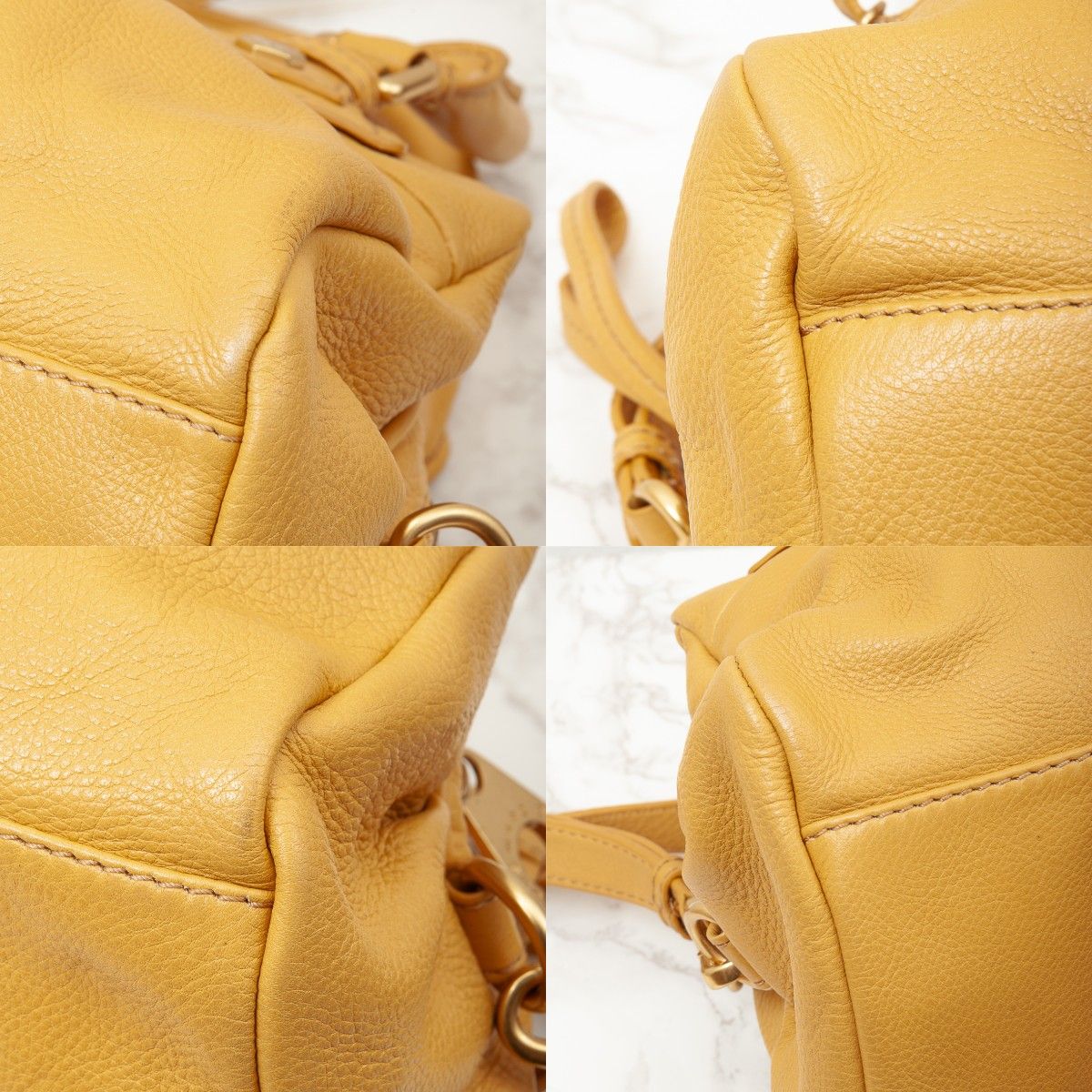 【美品】MARC by MARC JACOBS (マークバイマークジェイコブス)2wayショルダーバッグ イエロー 黄色 used