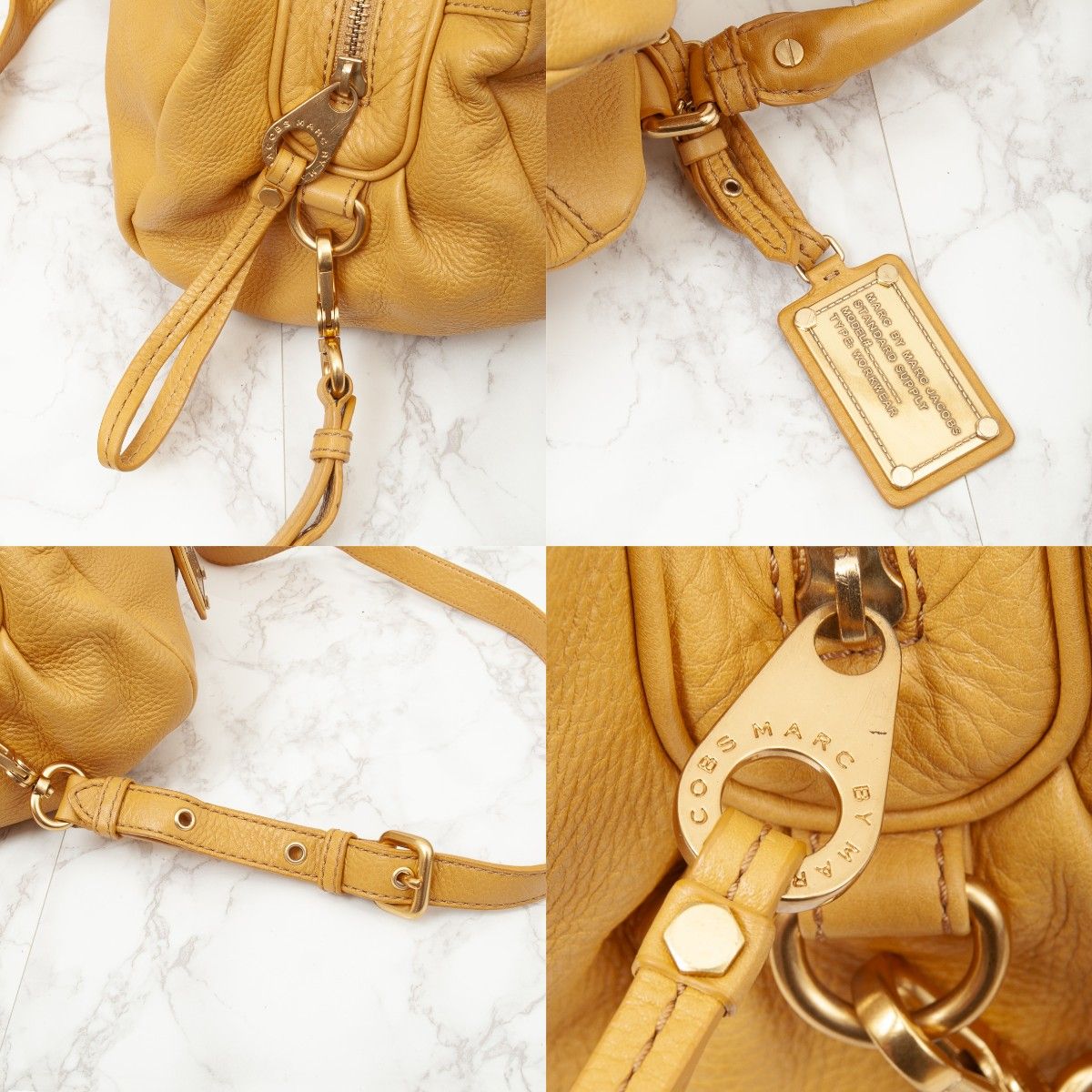 MARC JACOBS(マークジェイコブス) ハンドバッグ美品 - ネイビー×ピンク pcバッグ ポリエステル MARC JACOBS(マークジェイコブス) ハンドバッグ美品 - ネイビー×ピンク pcバッグ ポリエステル