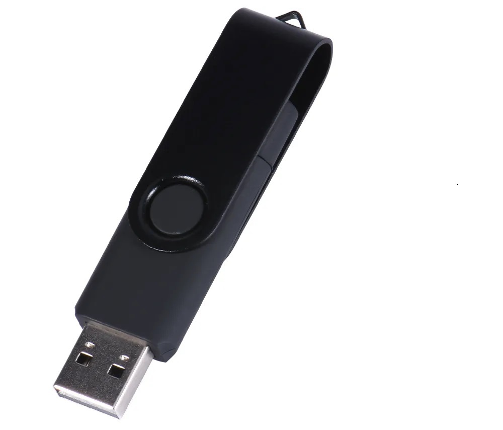USBメモリ 64GB 字あり Type-C一体型 ブラック 黒_画像2