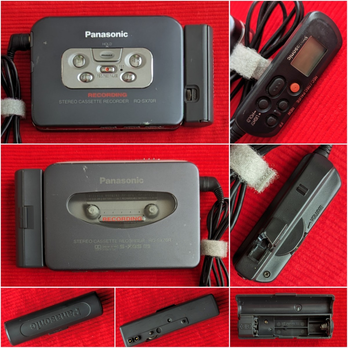 【4台セット☆ジャンク】ポータブル カセット プレーヤー レコーダー ウォークマン National RQ-2105 Panasonic RQ-L308 RQ-SX70R RQ-SX71_画像7