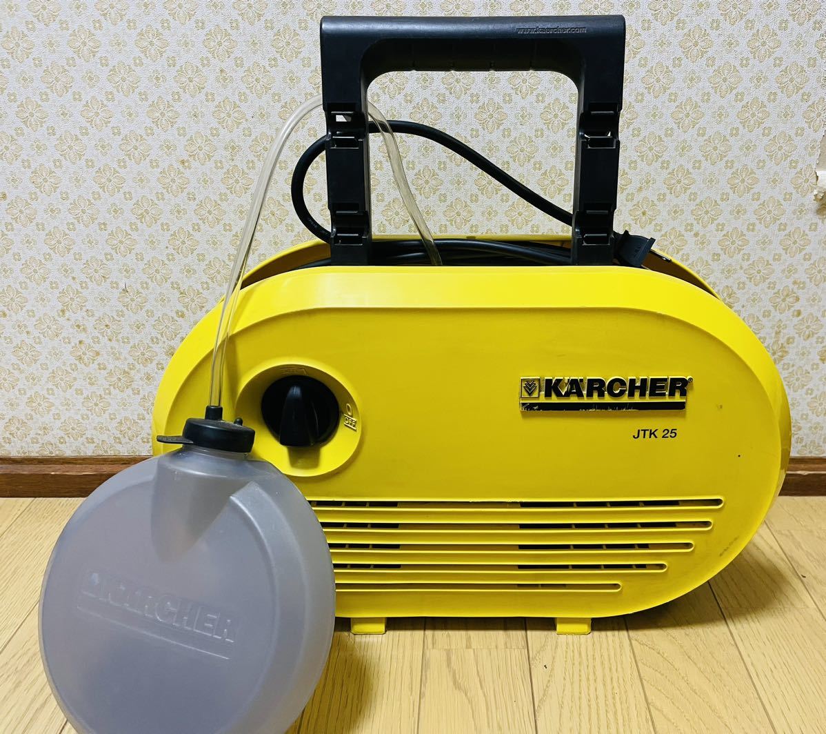 【中古】KARCHER ケルヒャー 高圧洗浄機 家庭用 K JTK25 付属品あり レトロ イエロー 掃除 洗車 多目的 現状品 DM1124M_画像5