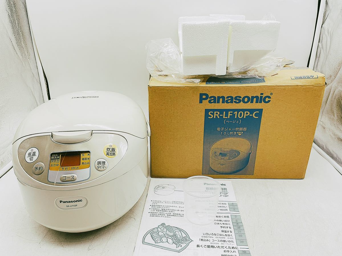 【中古】Panasonic パナソニック 1.0L マイコンジャー 炊飯器 5.5合 SR-LF10P-C 2009年製 家庭用 現状品 DM1127M_画像1