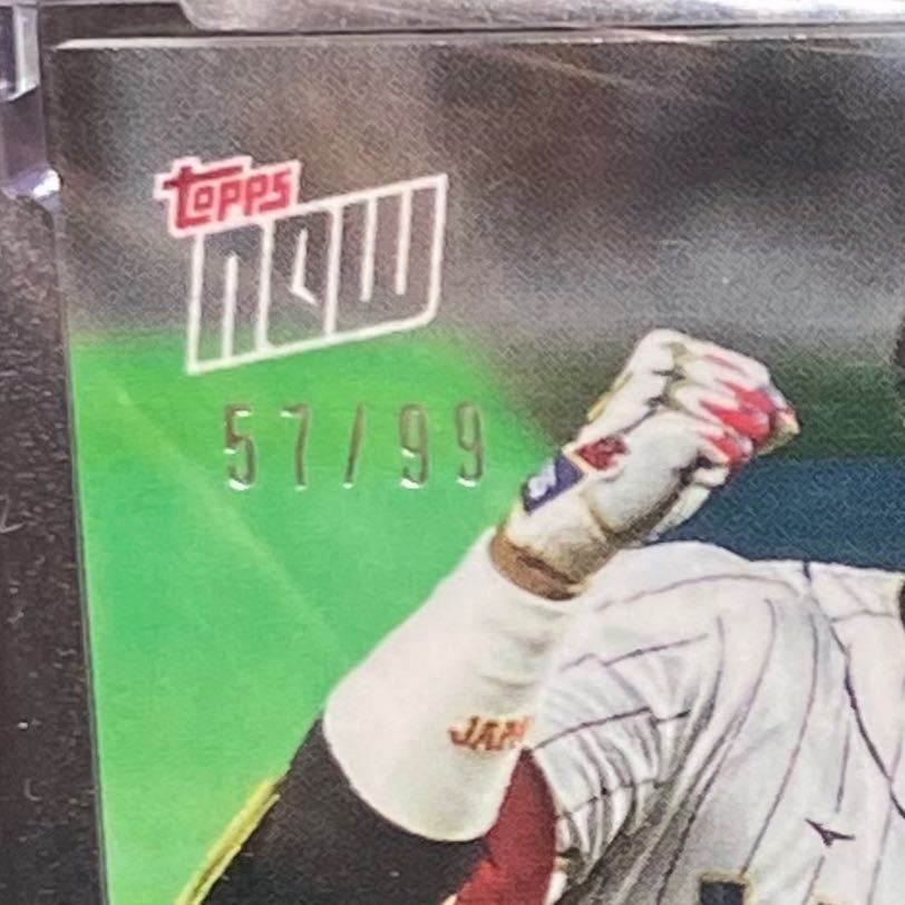 Topps Now WBC 日本代表 村上宗隆 大谷翔平 2023年 準決勝 実使用 ベース MLBホログラム カード トップス 野球 トレカ 世界 99枚限定_画像6