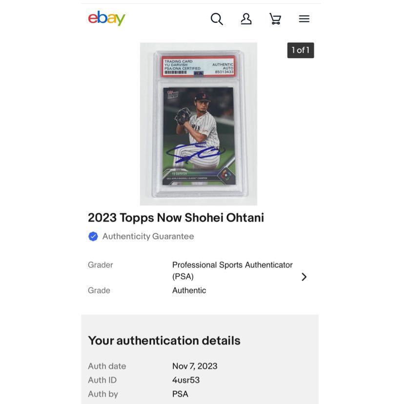 GI 2023 Topps Now パドレス ダルビッシュ有 直筆サイン WBC 日本代表 PSA 山本由伸 佐々木朗希 大谷翔平 