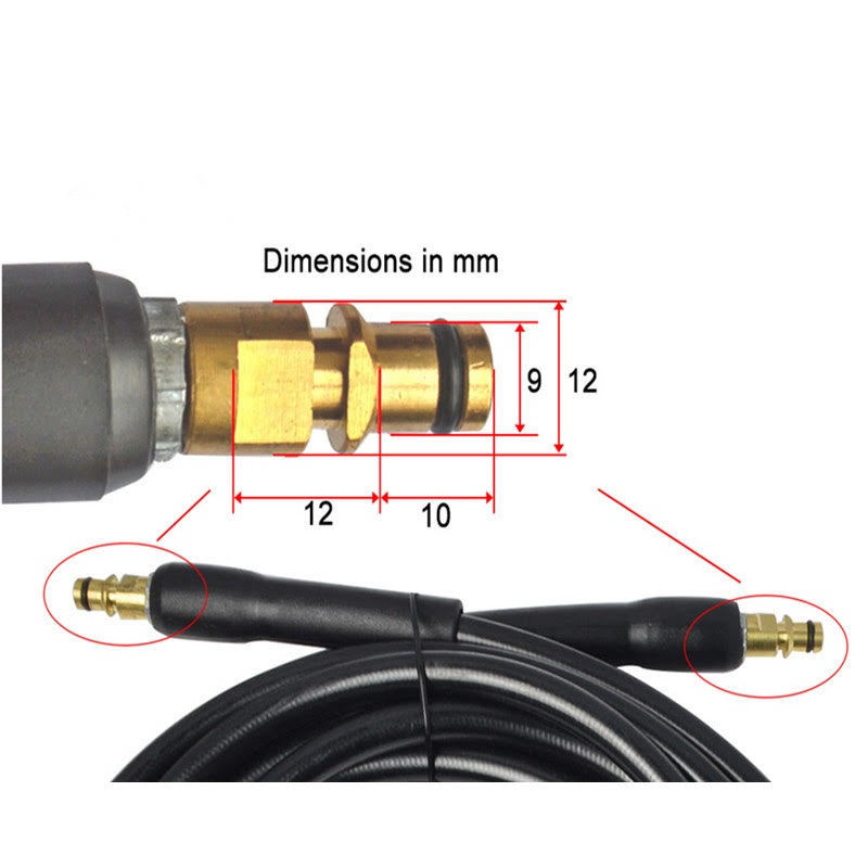 訳あり　高圧 ホース 20M 延長用 コネクタ付 ケルヒャー Karcher K2 K3 K4 K5 K6 K7 高圧洗浄機 スチームクリーナー クリーニング ホース_画像3