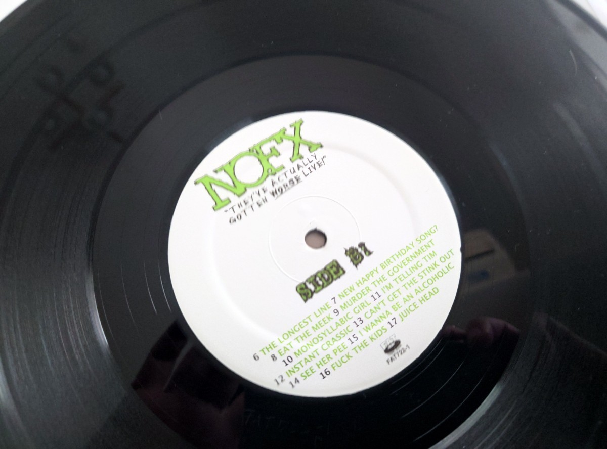 ★NOFX ★ノーエフエックス★They've Actually Gotten Worse Live!★2LPレコード★中古品 ★メンバー直筆サイン入り★With Autograph