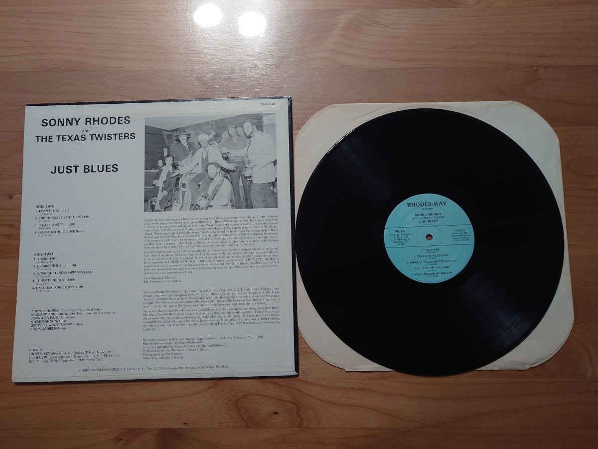 ★Sonny Rhodes & The Texas Twisters ★Just Blues★サイン付★LPレコード★Rare Item★中古品 ★Autographed