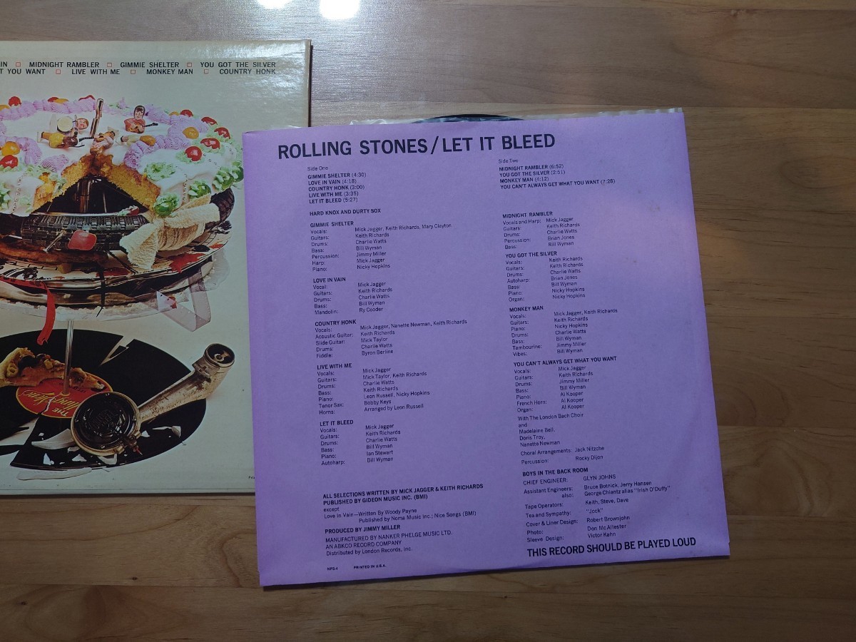 ★ローリング・ストーンズ The Rolling Stones★レット・イット・ブリード Let It Bleed★LPレコード★中古品★米国盤★US盤★NPS4