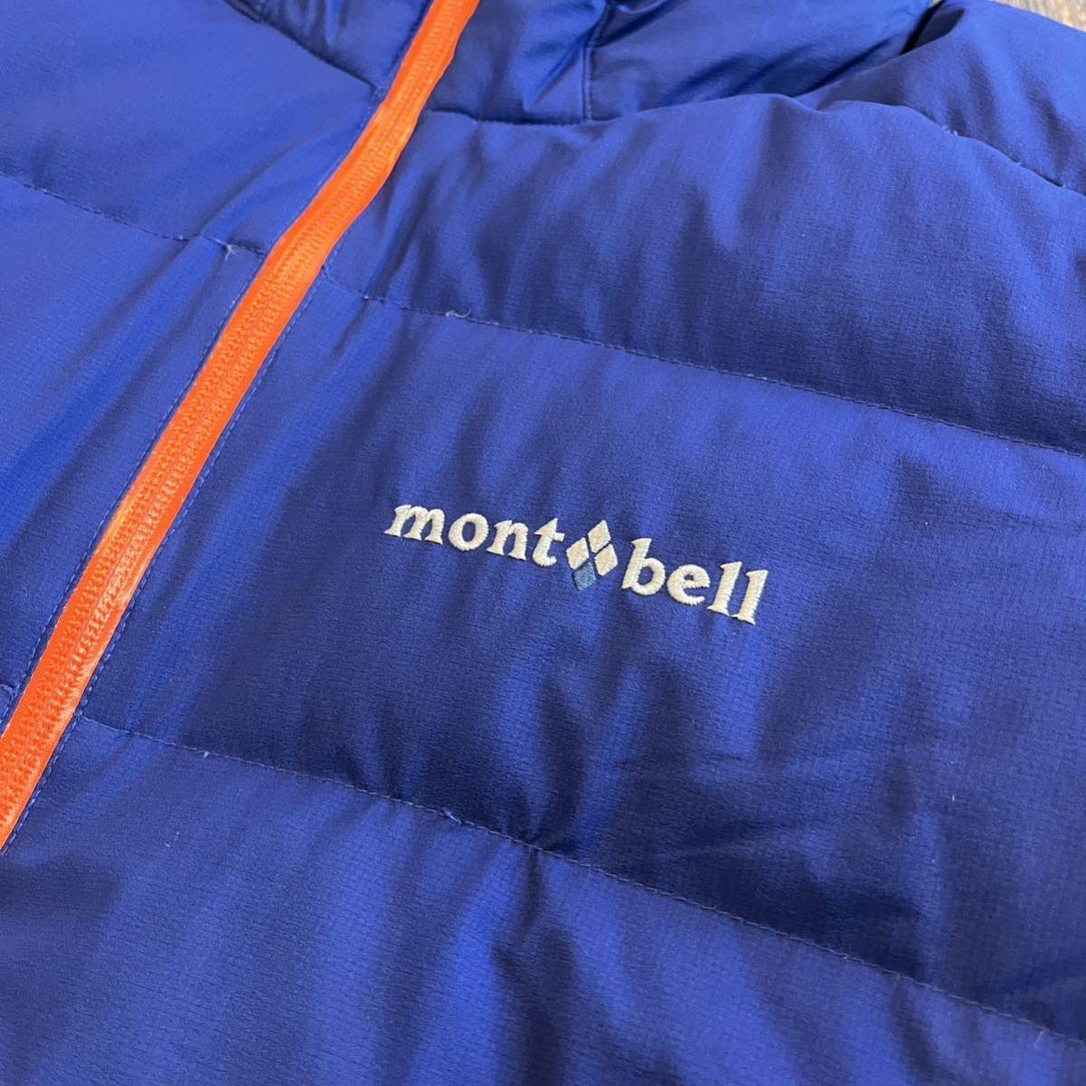 モンベル mont-bell 1101501 パーマフロスト ライトダウンパーカ Lサイズ インクブルー gore windstopper 防風 フーデッド アウトドア_画像3