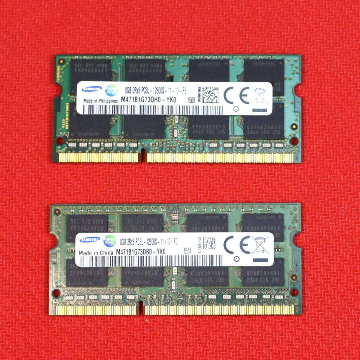 ★送料無料★ SAMSUNG/ PC3L-12800S 8GB 6枚セット/ DDR3L SO-DIMM ノートパソコン用メモリ/ 中古動作品/ 管理番号52_画像2