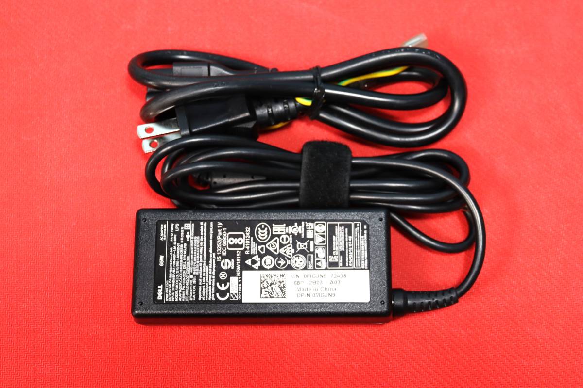 ★送料無料★ DELL純正 65W 19.5V 3.34 ACアダプター/ 中古動作品/ LA65NS2-01/ 外径約4.5mm/ 管理番号63_画像1