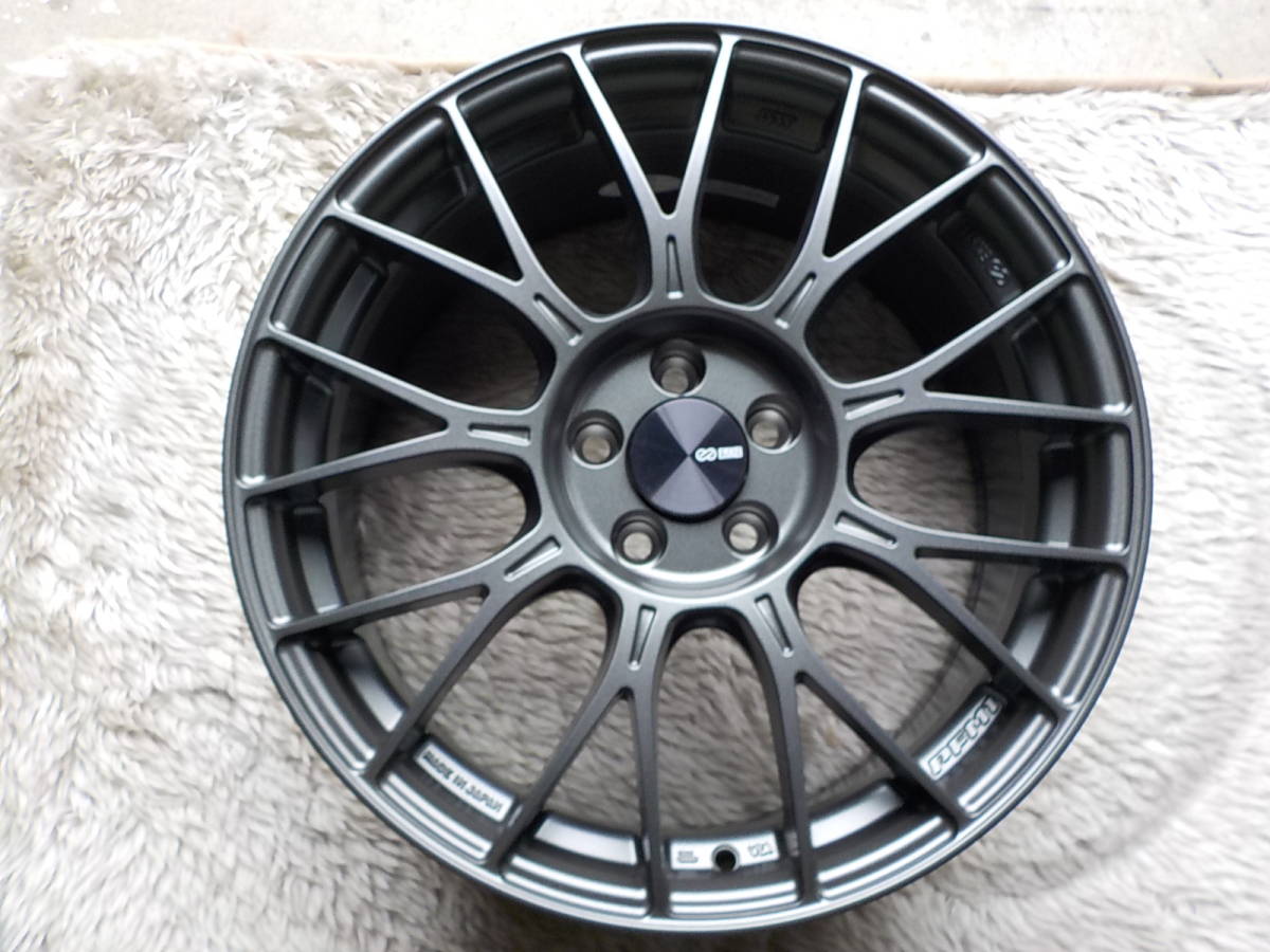 在庫品 ENKEI PFM1 8J INSET48 5-100 Matte Dark Gunmetallic 4本セット_画像1