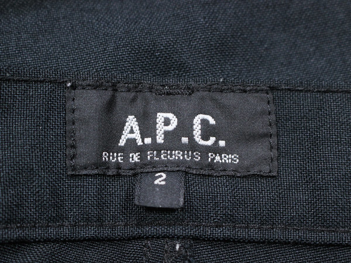 フランス製 A.P.C. アーペーセー ブラックパンツ 2 黒_画像3