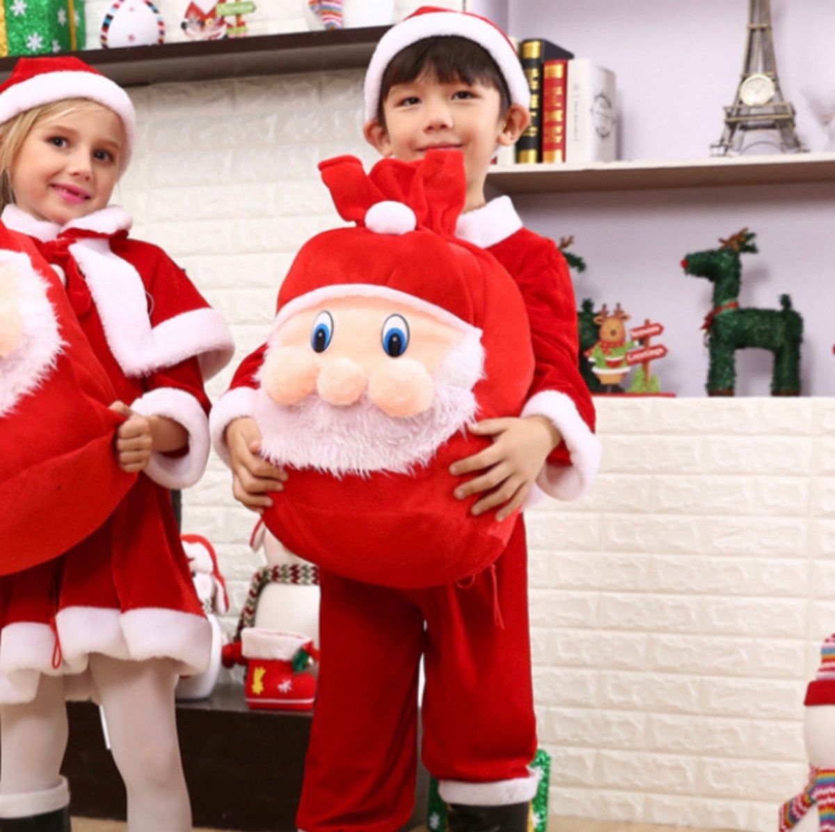 サンタコス 150 サンタ コスプレ 衣装 男の子 キッズ 子供服 コスチューム クリスマス サンタクロース サンタ服 上下セット