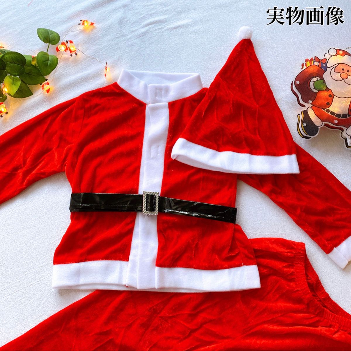 サンタコス 140 サンタ コスプレ 衣装 男の子 キッズ 子供服 コスチューム クリスマス サンタクロース サンタ服 上下セット