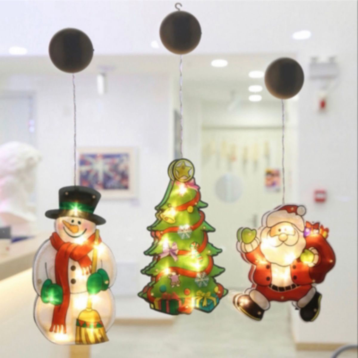 クリスマス LEDライト クリスマスツリー イルミネーション 電飾 LED 電池 電池式 ツリー サンタ サンタクロース モチーフ