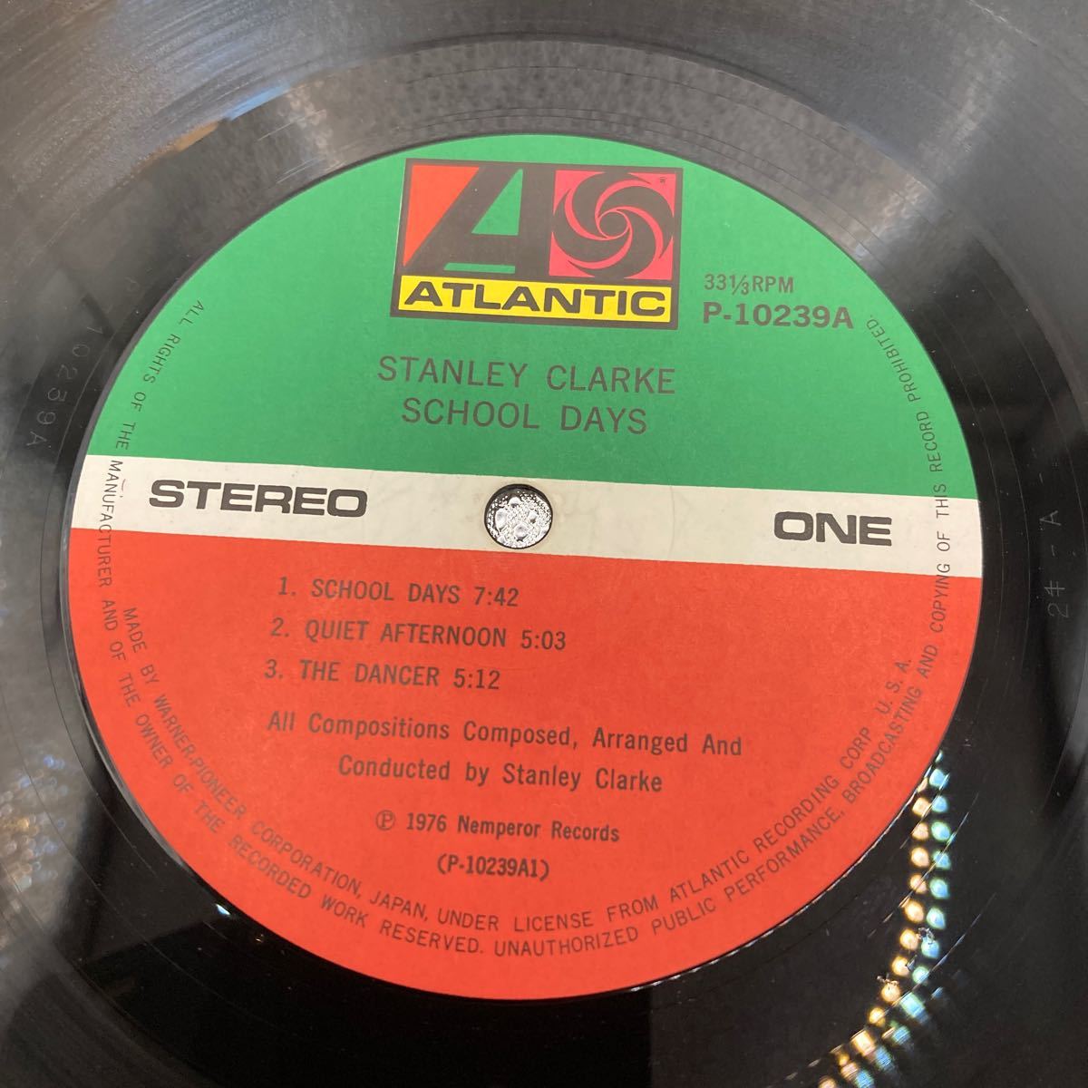 再生良好 LP スタンリー・クラーク『スクール・デイズ』P-10239A ATLANTIC ワーナー Stanley Clarke / School Days_画像4