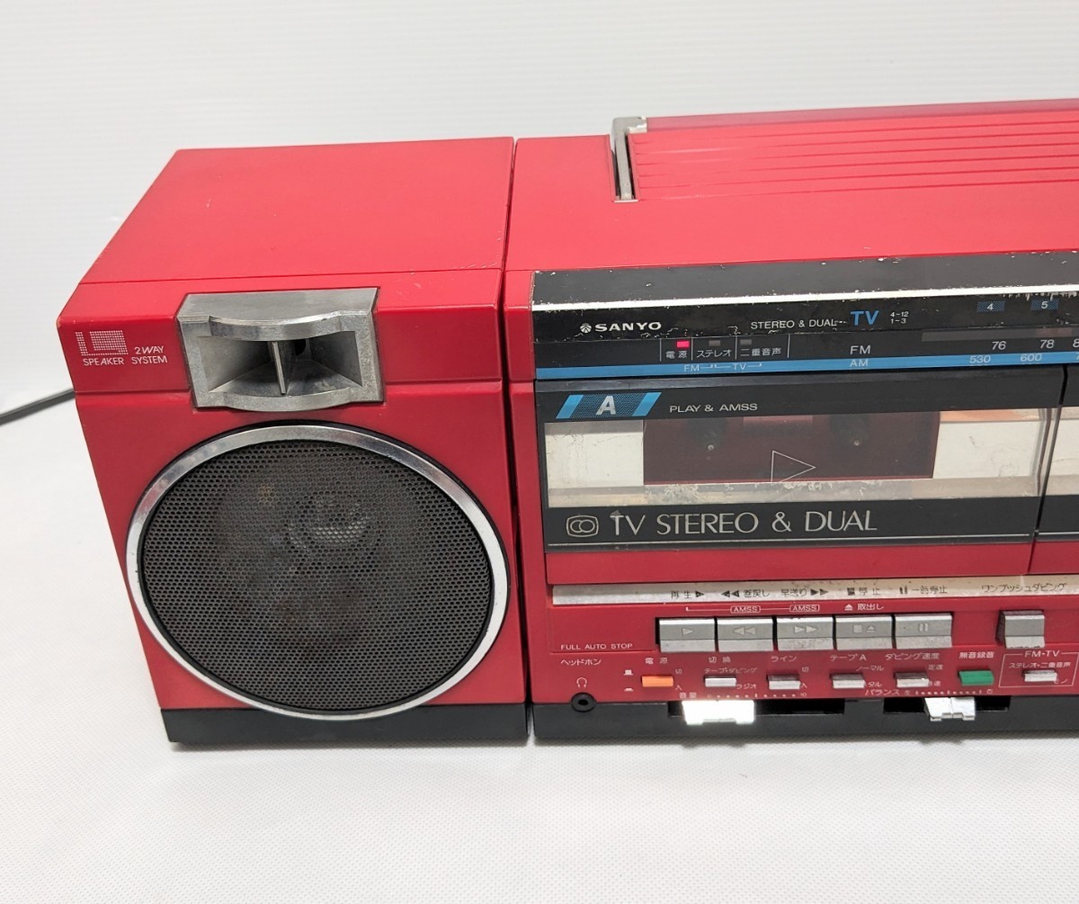 SANYO MR-FF8 ラジカセ カセットデッキ レッド 赤 サンヨー 三洋 SANYO MR-FF8 ラジカセ カセットデッキ レッド 赤 サンヨー 三洋