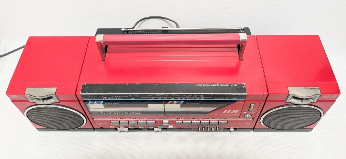 SANYO MR-FF8 ラジカセ カセットデッキ レッド 赤 サンヨー 三洋 SANYO MR-FF8 ラジカセ カセットデッキ レッド 赤 サンヨー 三洋