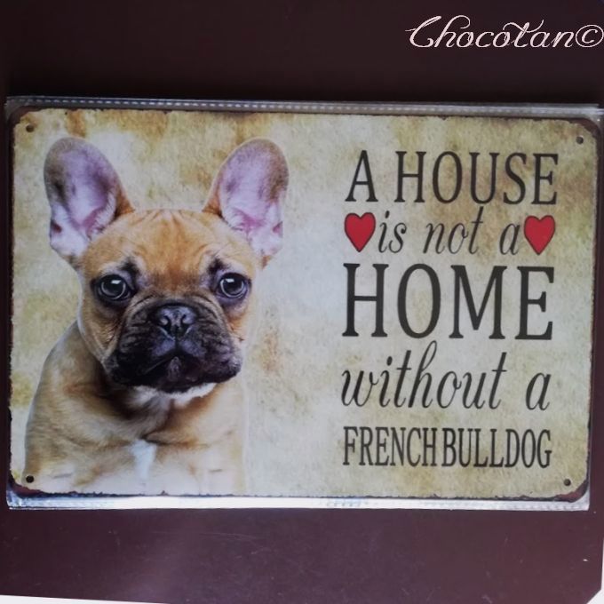[ free shipping ] French bru dog HOME autograph plate [ new goods ]