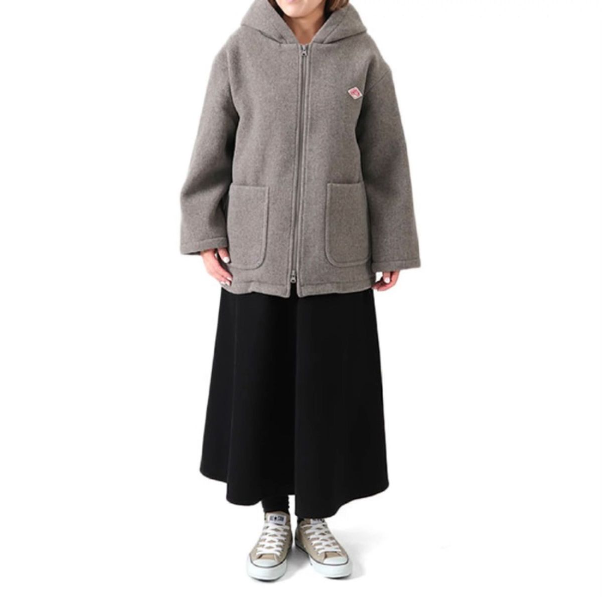 美品】DANTON ウールライトパイル ジップアップ フード 美品】DANTON ウールライトパイル ジップアップ フード