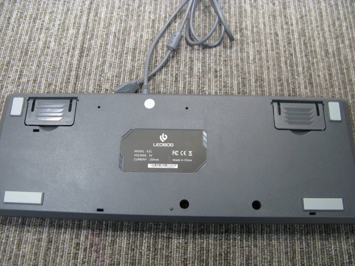 rkオ11-18 LEOBOG K21 有線メカニカルキーボード ゲーミングキーボード　青軸　クリッキー　中古品_画像5