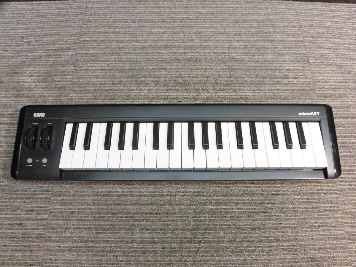 SOキ11-36【中古品/本体のみ/通電確認のみ】 KORG コルグ microKEY コンパクトMIDIキーボード MICROKEY2-37 電子ピアノ 37鍵 USB_画像1