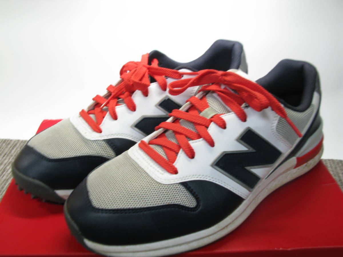 rkキ11-105 New Balance ニューバランス UGS996TR 27.5cm ゴルフシューズ 中古品_画像1