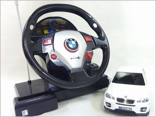 GK◇BMW X6◇正規認証車ハンドルステアリングコントローラー1/24ラジコンカー/ホワイト_画像1