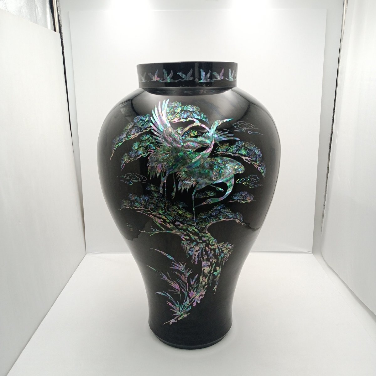 螺鈿 花瓶 フラワーベース インテリア アンティーク - 花瓶・フラワー