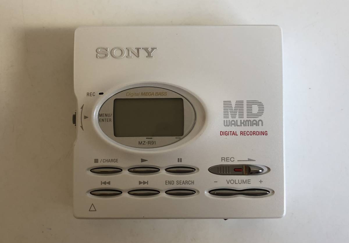 SONY MD WALMAN MZ-R91 ホワイト ソニー MDウォークマン 【84N103】_画像2