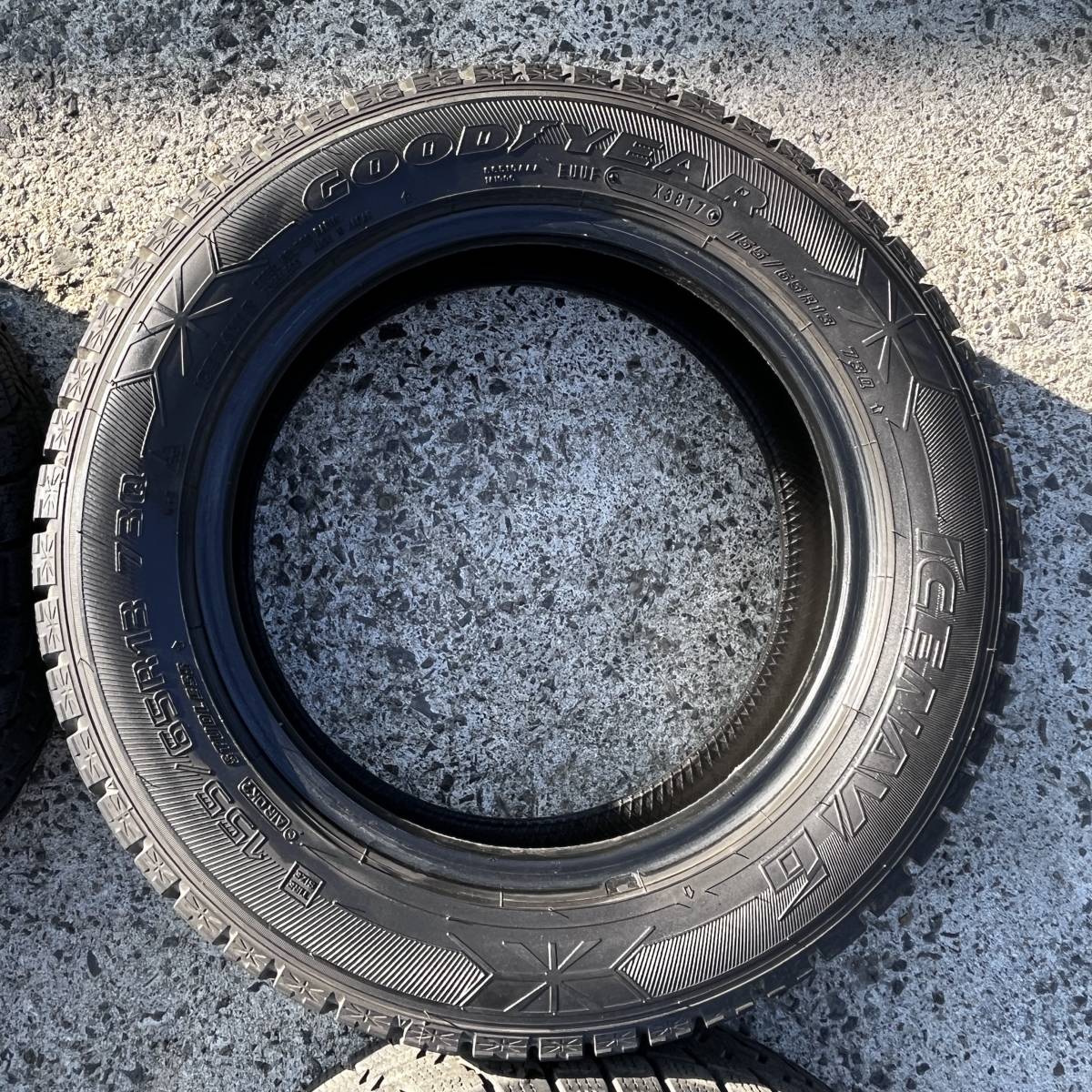 GOODYEAR　ICE NAVI6　155/65R13　スタッドレスタイヤ4本セット　オッティ　モコ　ライフ　AZワゴン　ekワゴン　ワゴンR　エッセ　ミラ等_画像3