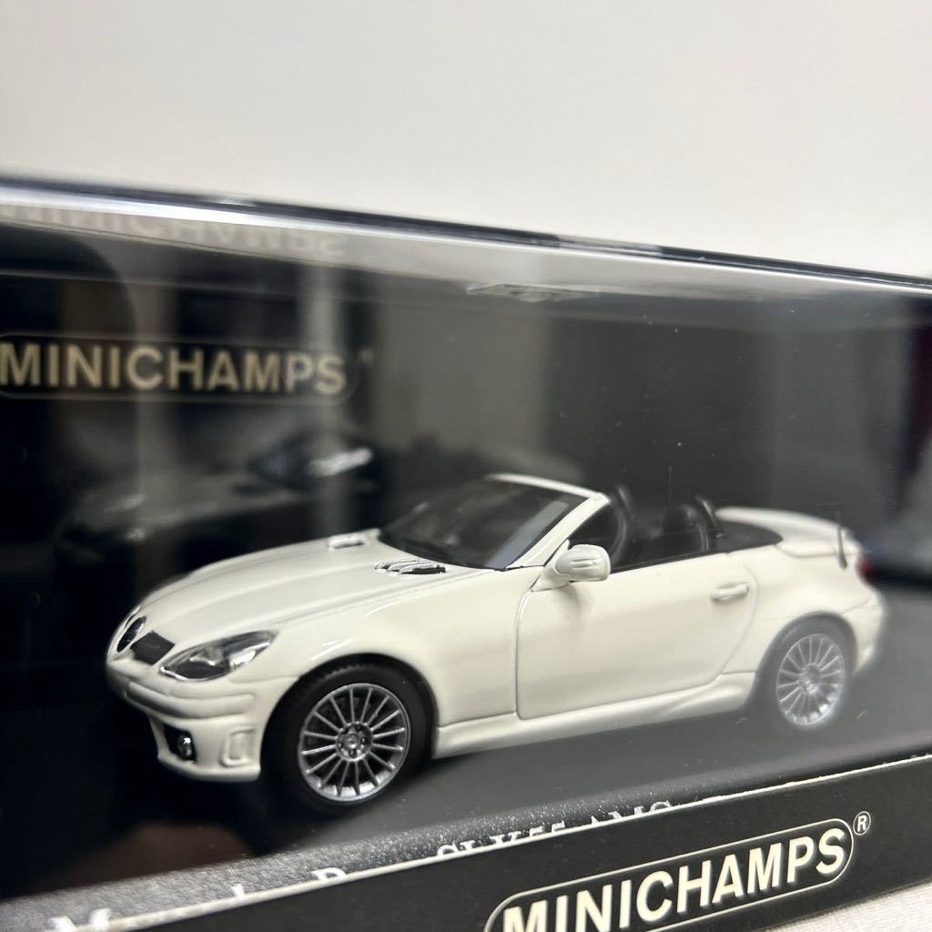 MINICHAMPS 1/43 Mercedes Benz SLK55 AMG R171 White ミニチャンプス メルセデスベンツ SLKクラス ホワイト ミニカー モデルカー_画像1